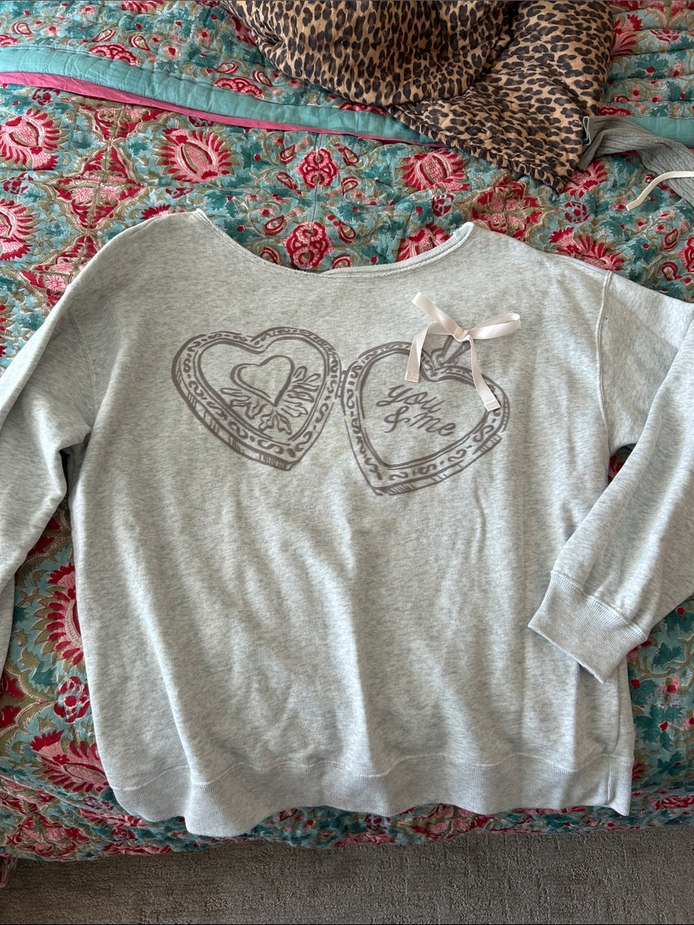 Hollister Grey Off Shoulder Sweatshirt